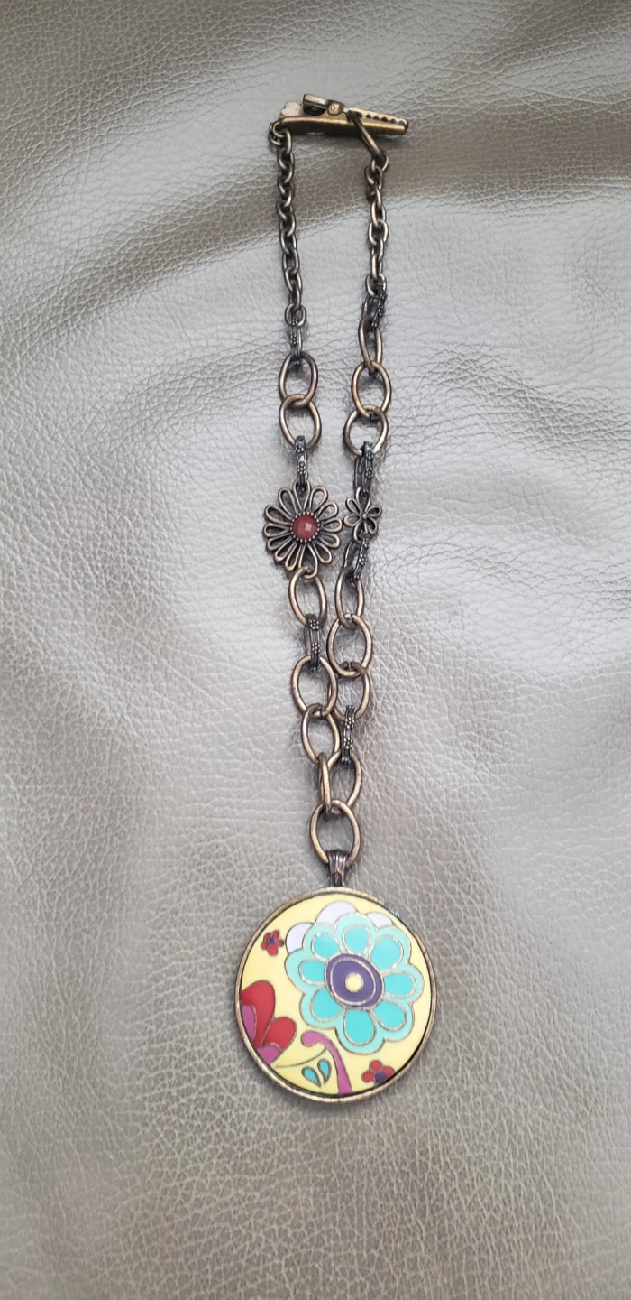 Retro lucky brand "lucky you" vintage necklace
