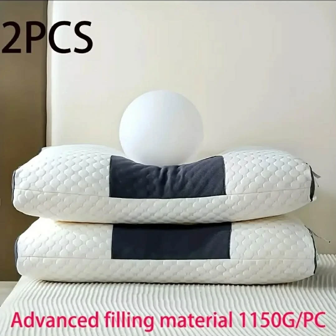 2 Pillow Set - Ergonomic Cervical Support 🏆
