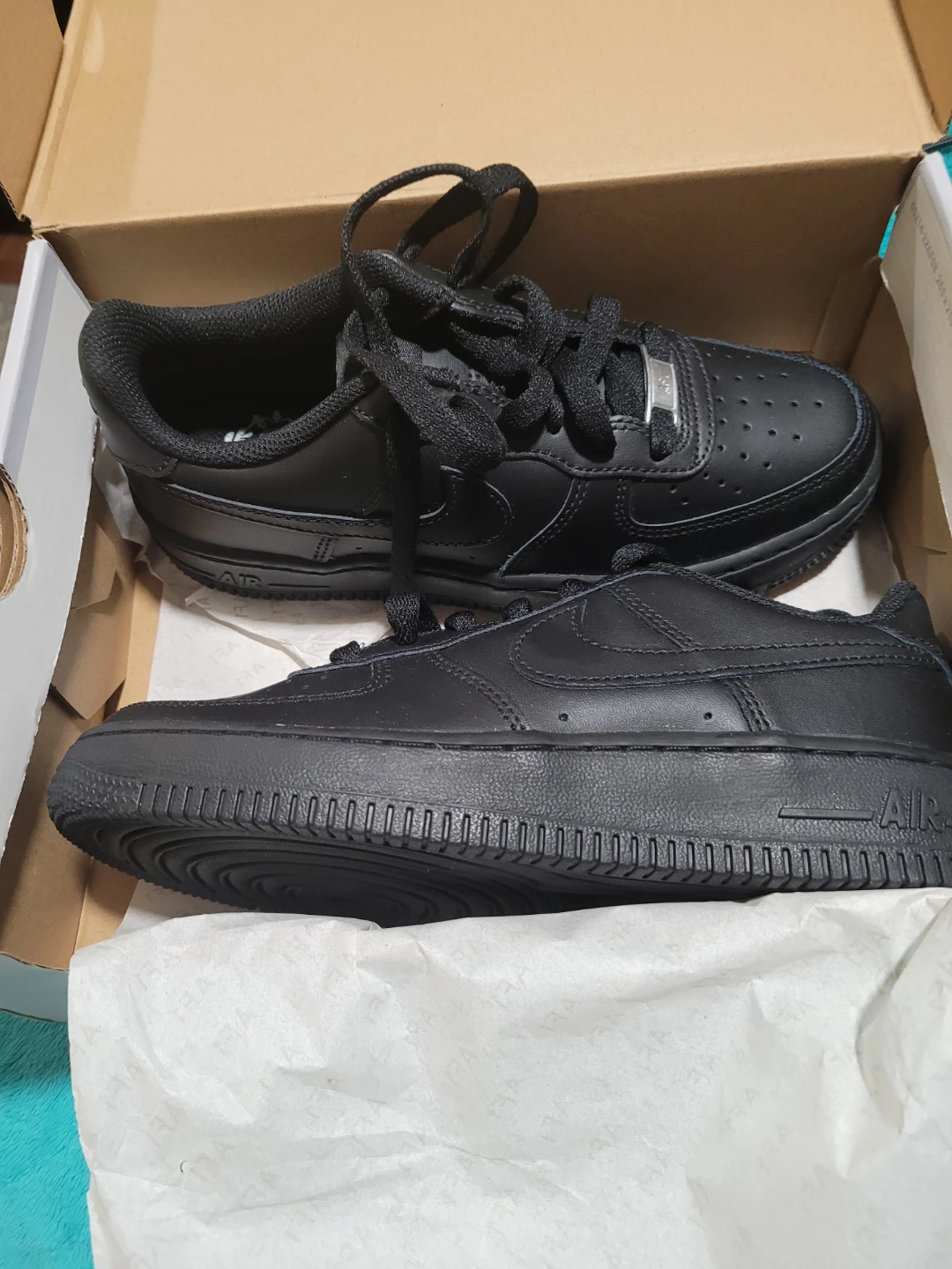 Nike Air Force 1 LE (GS) Black Shoes - photo 2