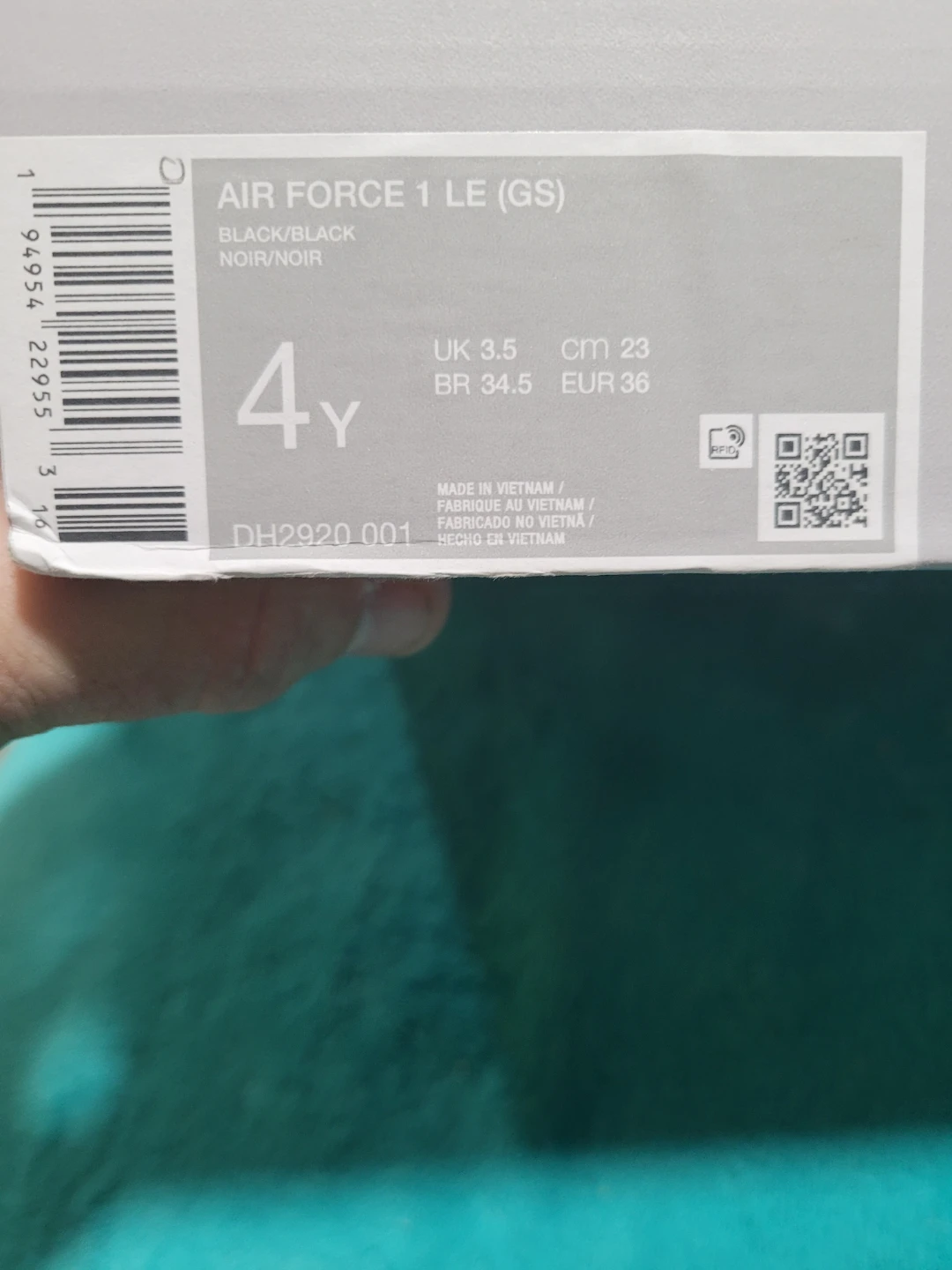 Nike Air Force 1 LE (GS) Black Shoes - photo 4