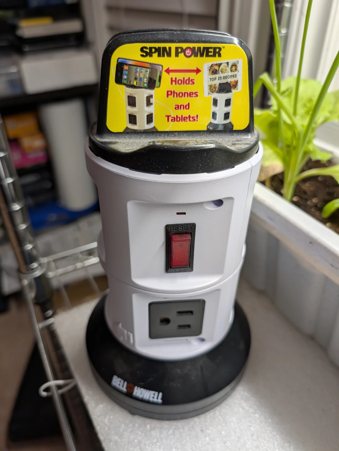 Bell+Howell Spin Power Tower with Phone/Tablet Holder
