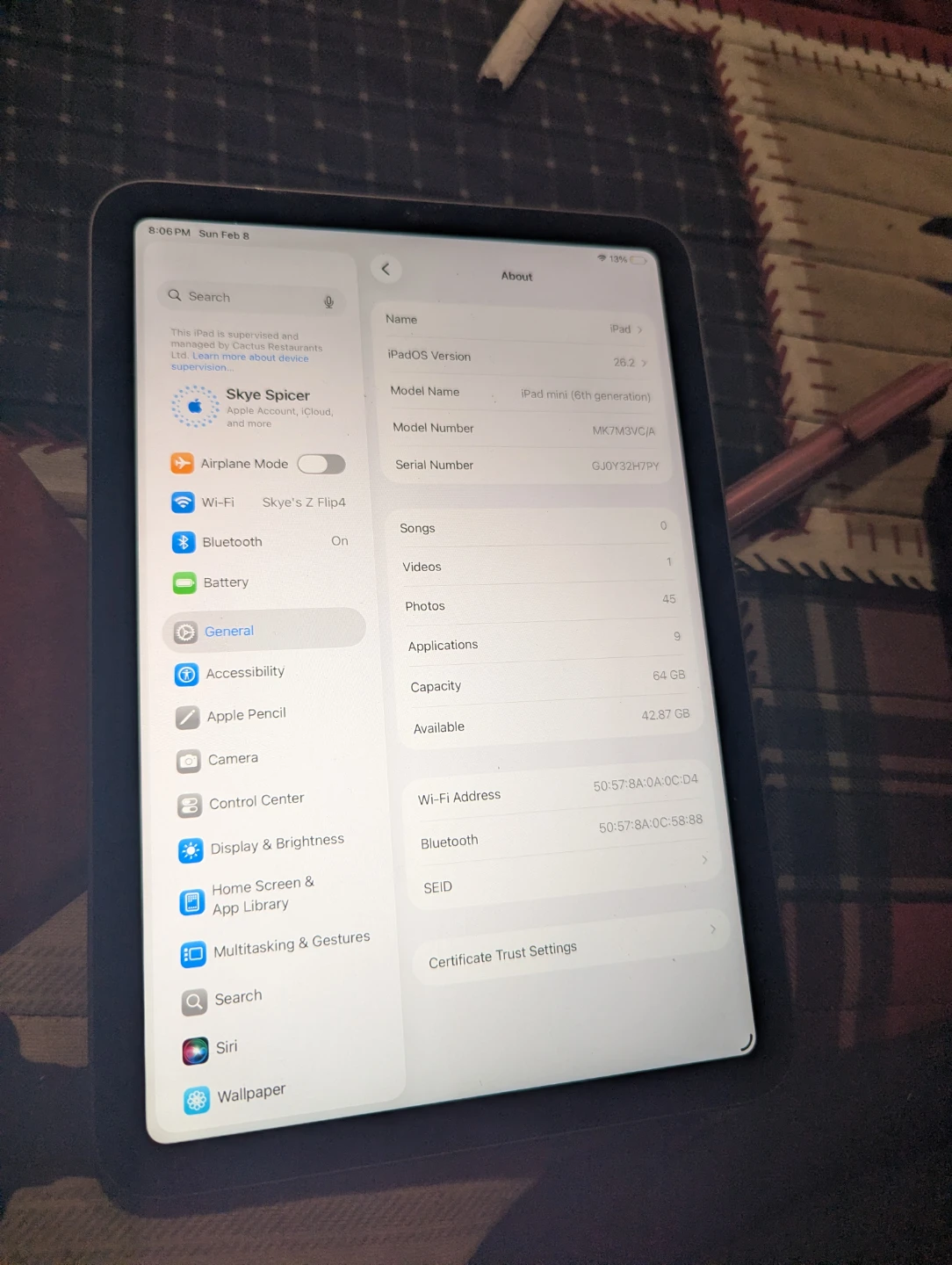 PENDING PICKUP****** Apple iPad Mini (6th Gen) - 64GB - photo 2