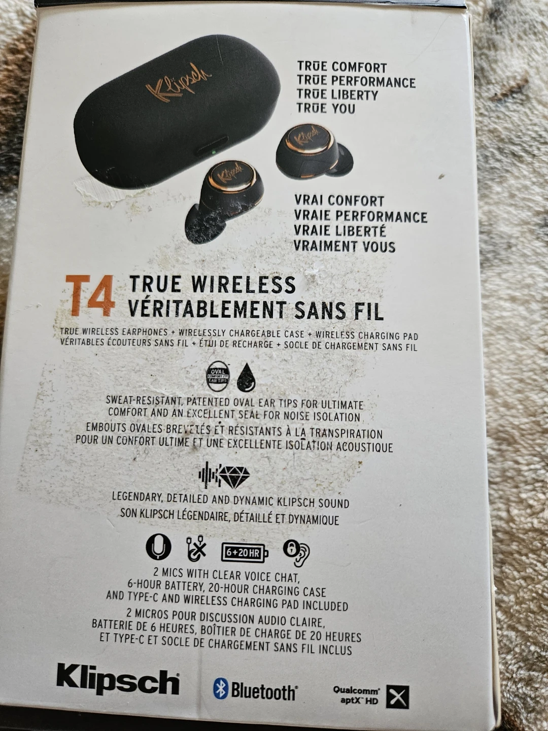 Klipsch T4 True Wireless Earbuds with Charging Case and Pad - photo 2