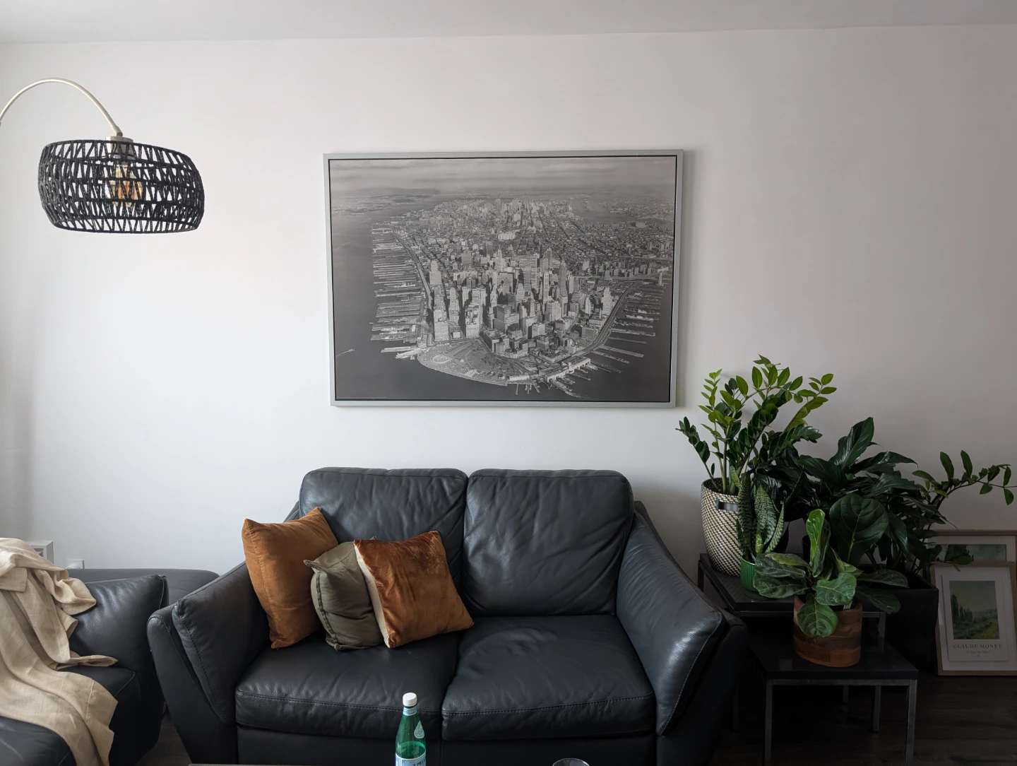 Large Framed Black and White Cityscape Wall Art