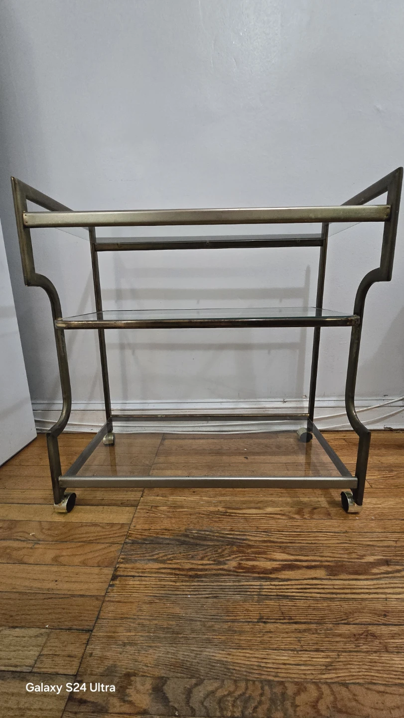 Glass and Metal Bar Cart🤎 - photo 3
