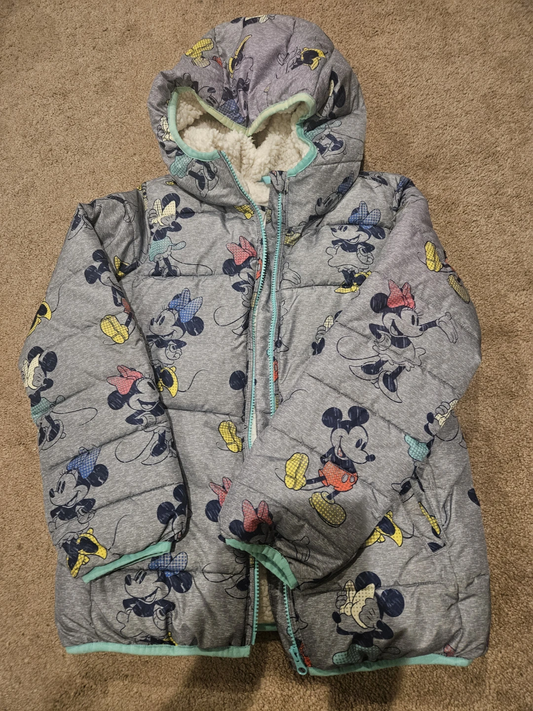 Gap Kid XL 12-13 Years-  Disney Minnie Mouse Puffer Jacket