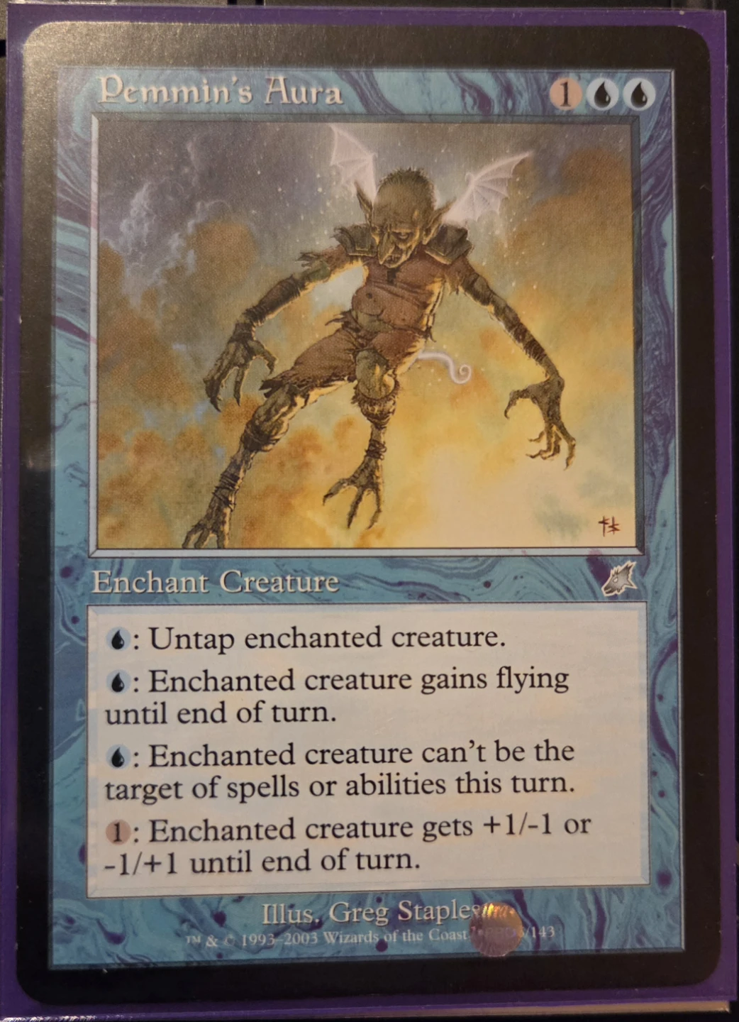 Pemmin's Aura x4 Magic the Gathering Trading Card - photo 2