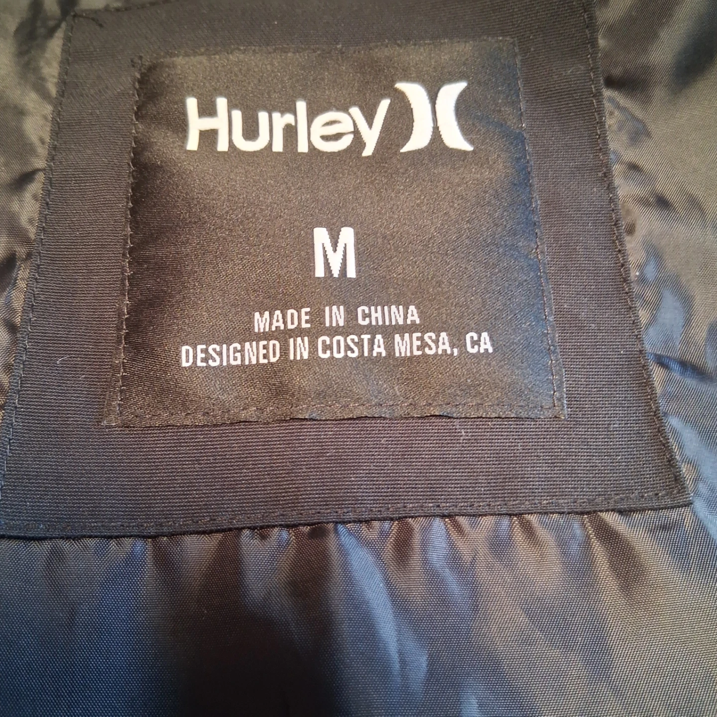 Hurley Quilted Vest - Black, Size M - photo 5