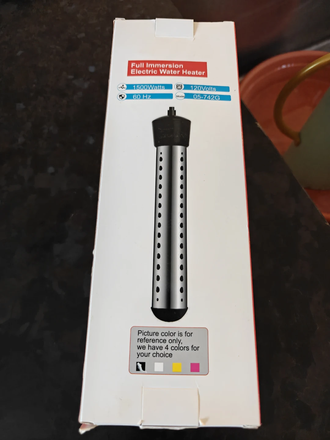 Full Immersion Electric Water Heater 1500W 120V