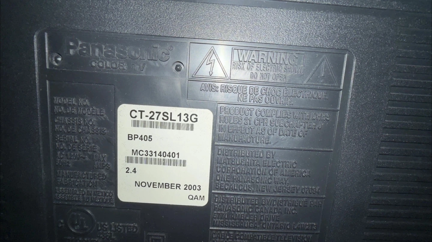 Panasonic 27" CRT CT-27SL13G - photo 3