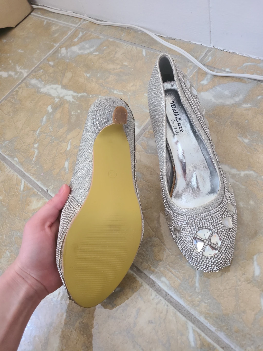 Beautiful Silver Embellished Heels - photo 4