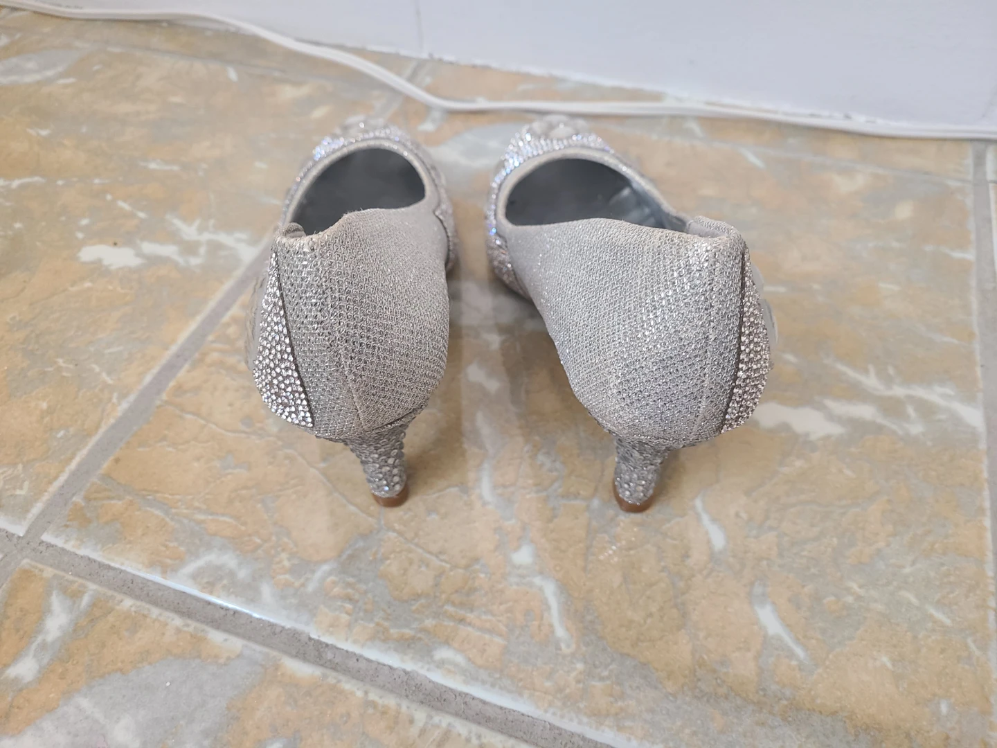 Beautiful Silver Embellished Heels - photo 5