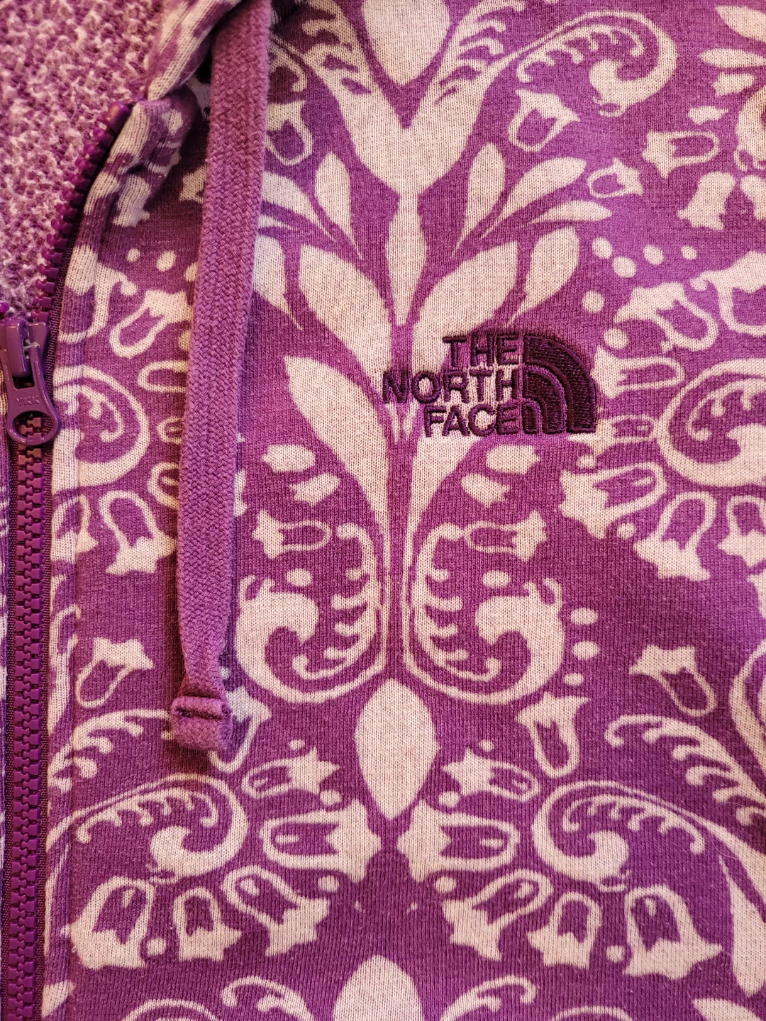 The North Face Women's Purple, White Paisley Hoodie Size M - photo 2