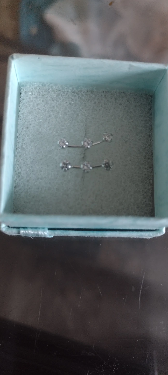 Sparkling Ear Climbers with Clear Stones.  Sterling Silver