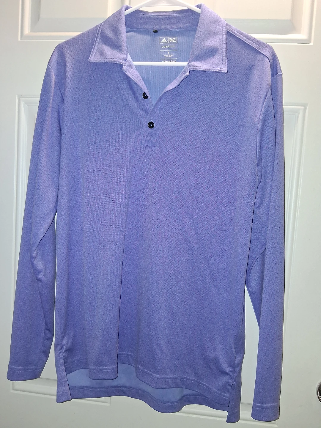 Adidas ClimaLite Long Sleeve Polo Shirt Size S - photo 2