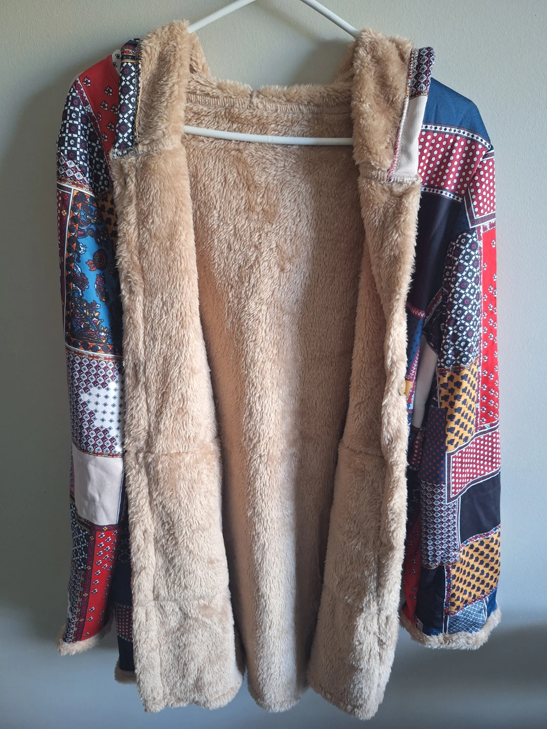 NEW Cute Patchwork Fleece Lined Hooded Jacket - photo 2