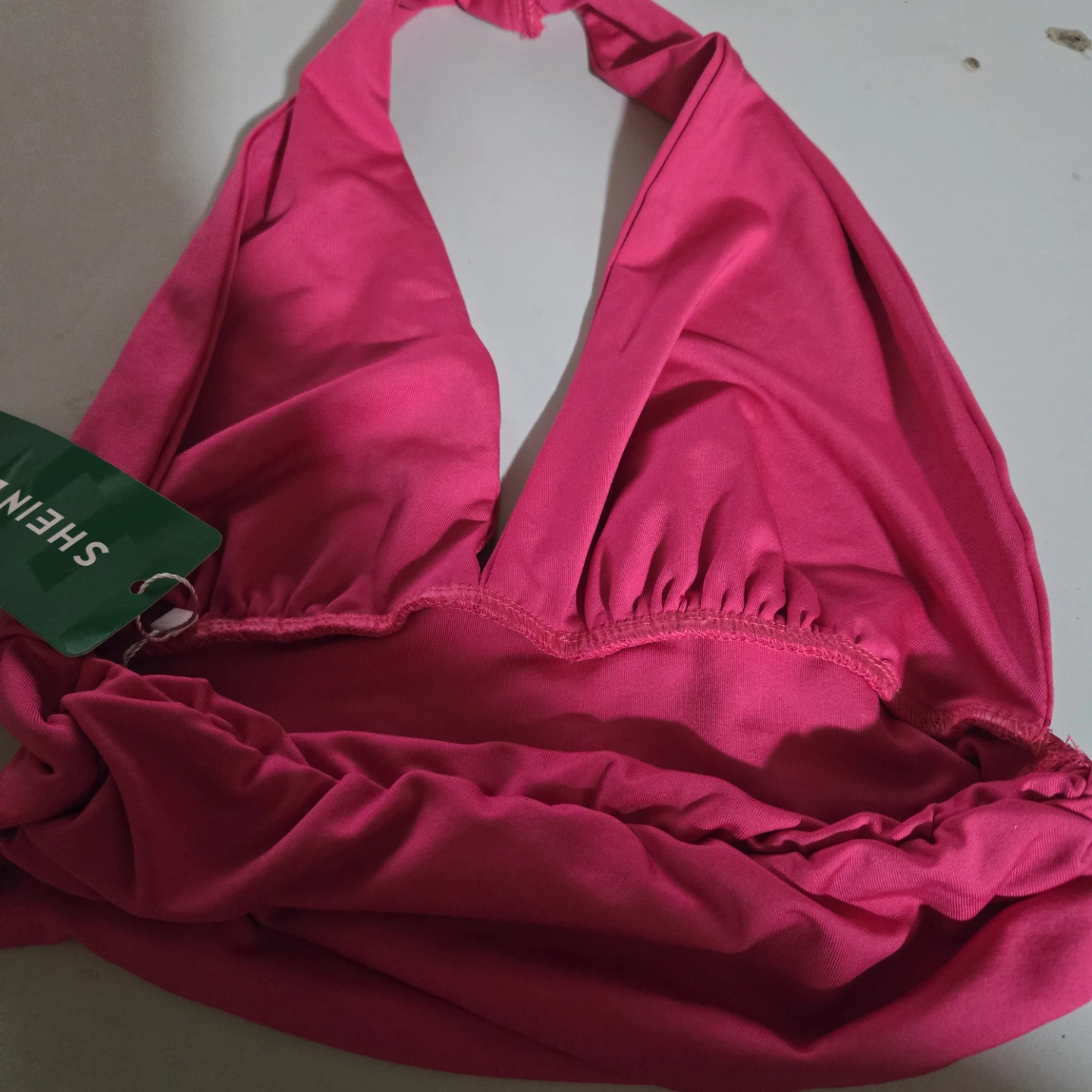 SHEIN Hot Pink Halter Neck Bikini Top - photo 5
