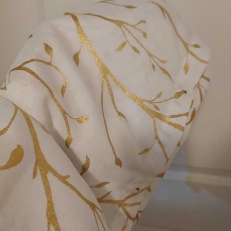 White and Gold Branch Print Shower Curtain - photo 4