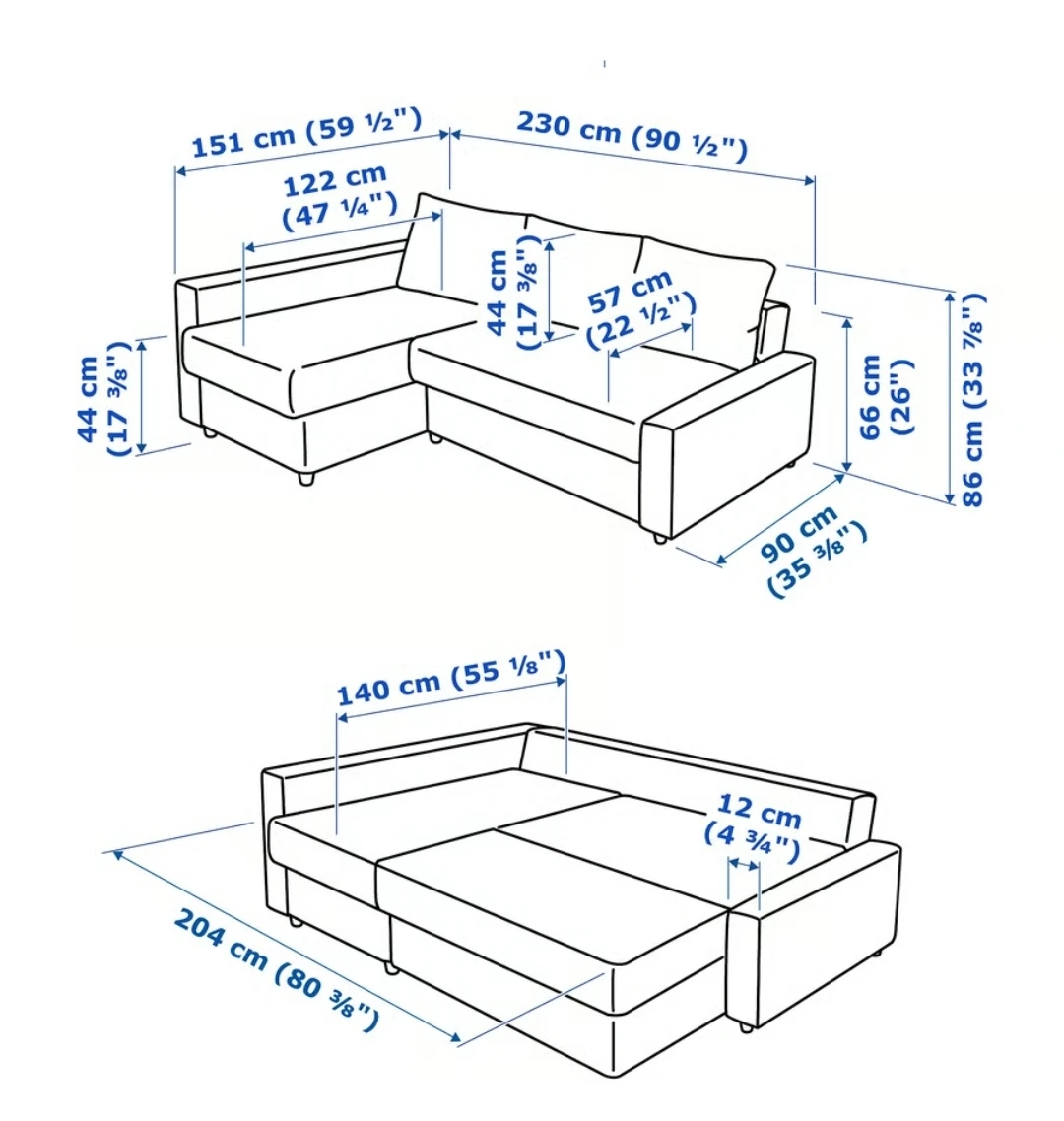 Grey Sectional Sofa Bed with Storage - photo 3