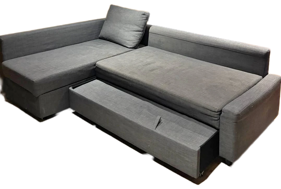 Grey Sectional Sofa Bed with Storage - photo 5