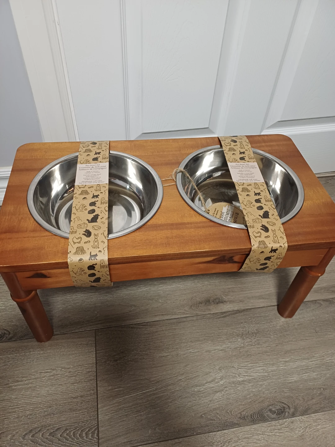 Wooden Raised Dog Bowl Feeder - photo 5