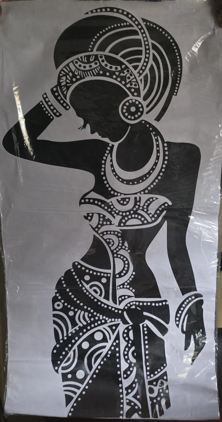 Decorative Wall Decal - African Woman Silhouette