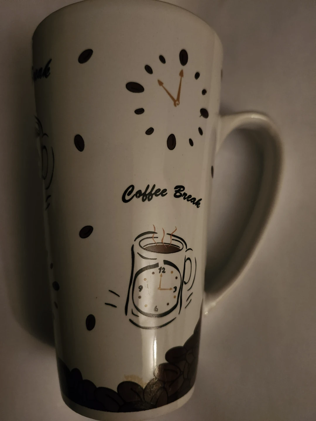 TALL COFFEE & TEA MUG 14- 16 OZ white MICROWAVE, DISHWASHER SAFE