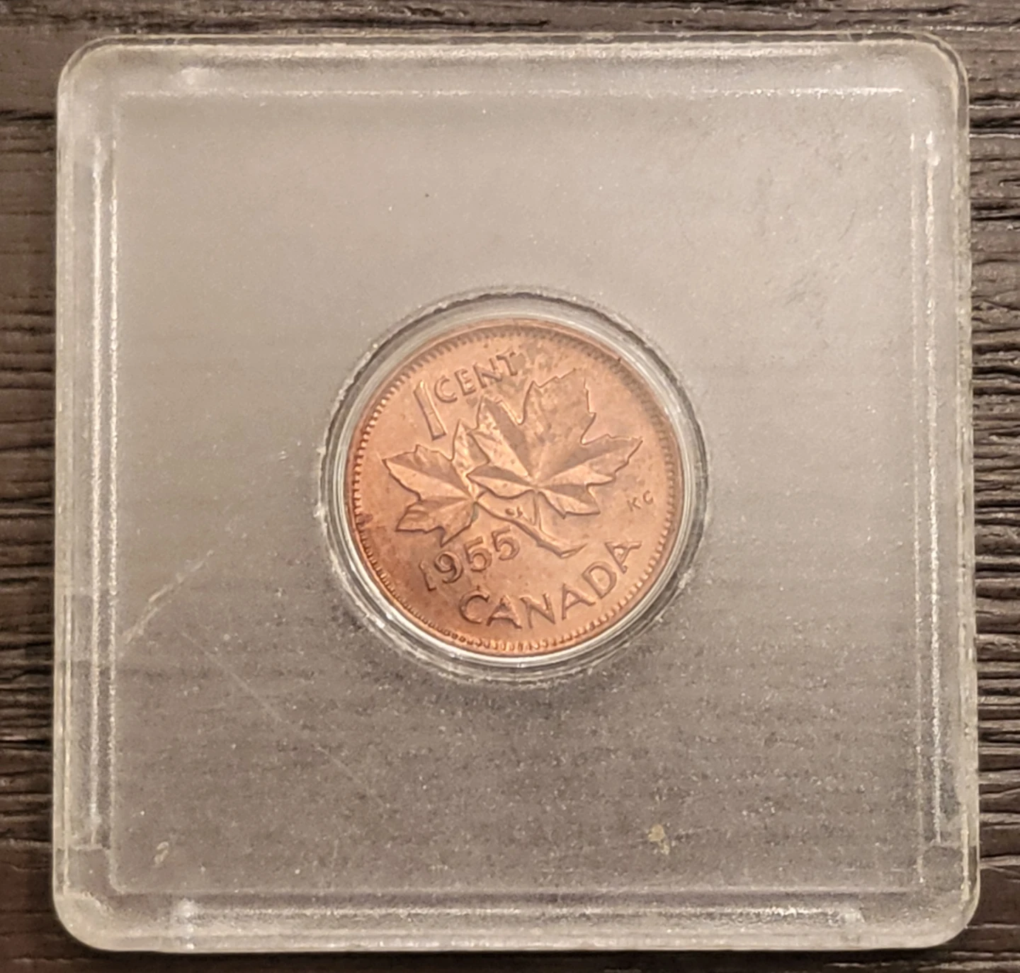 1955 Canadian Penny - 1 Cent Coin - photo 3