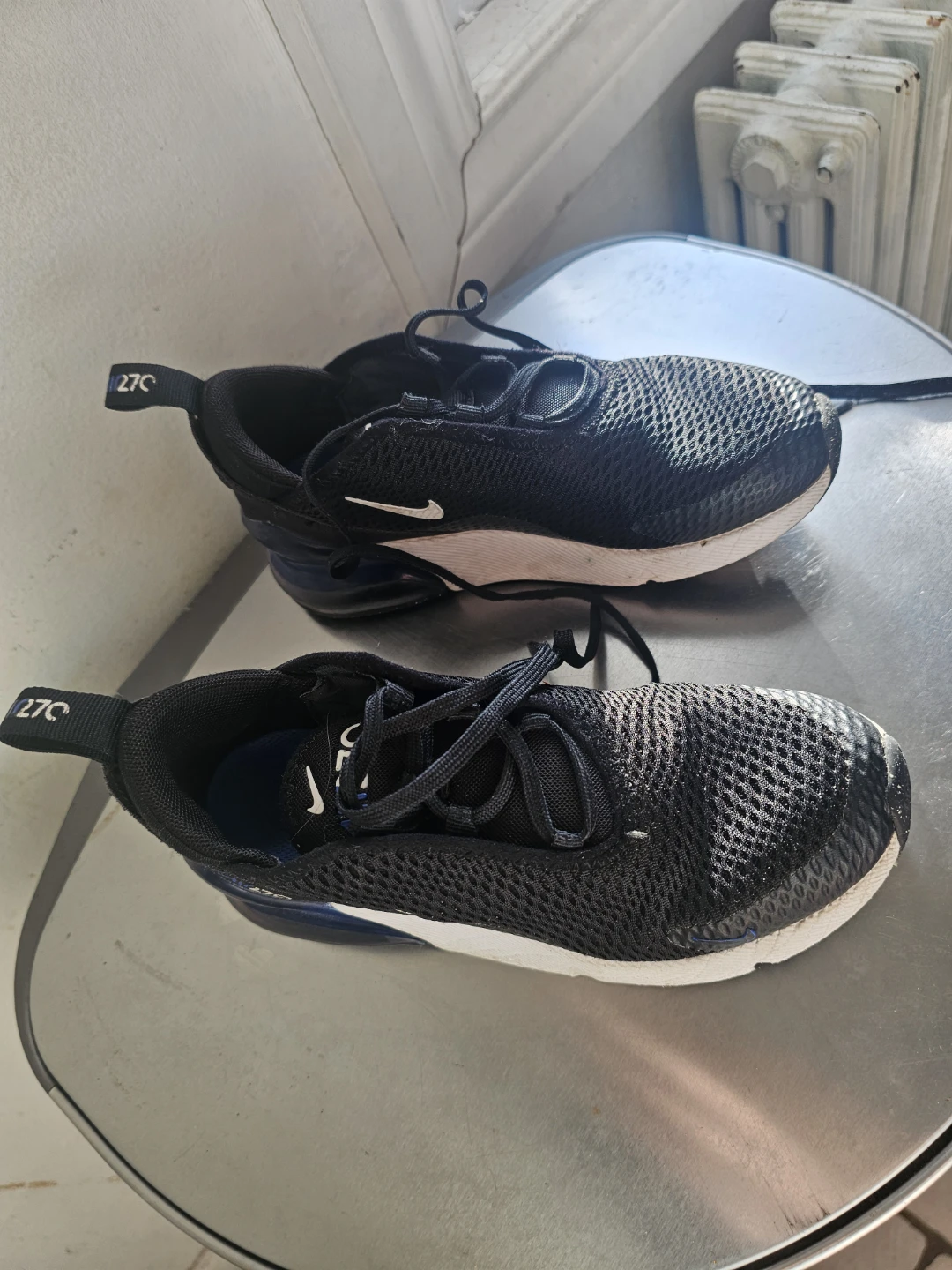 Nike Air Max 270 Black Blue Running Shoes - photo 2