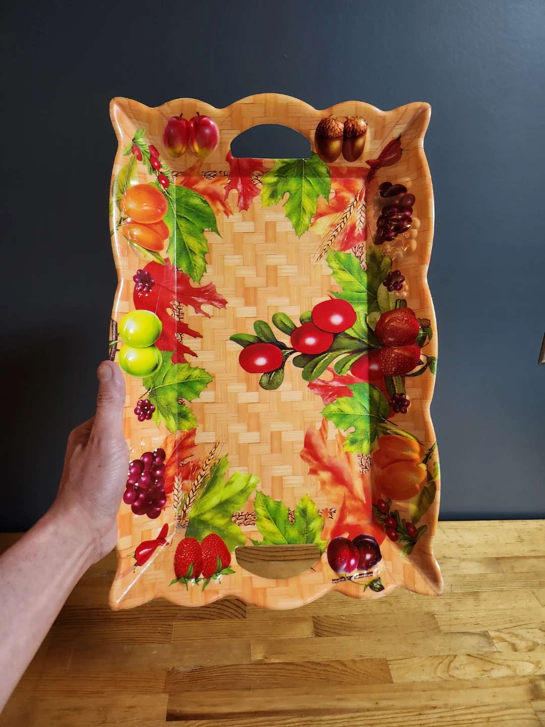 Harvest Fruit & Leaf Serving Tray - photo 2