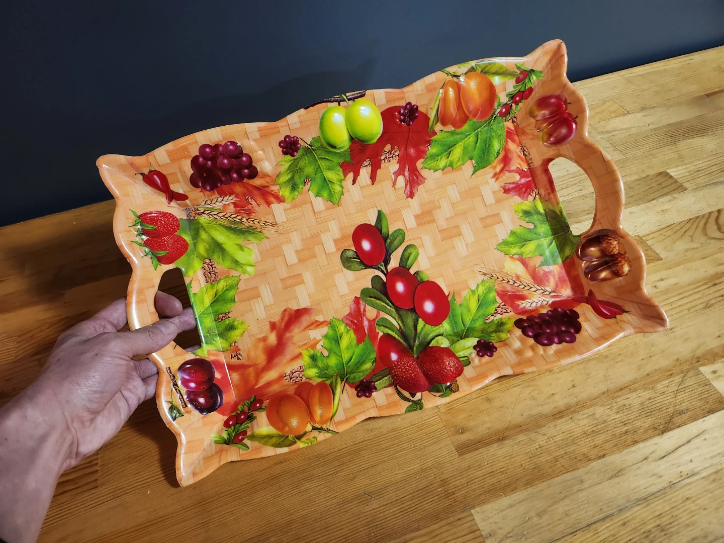 Harvest Fruit & Leaf Serving Tray - photo 4