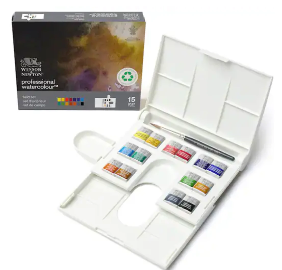 Winsor & Newton Professional Watercolour Field Set - 15 pc