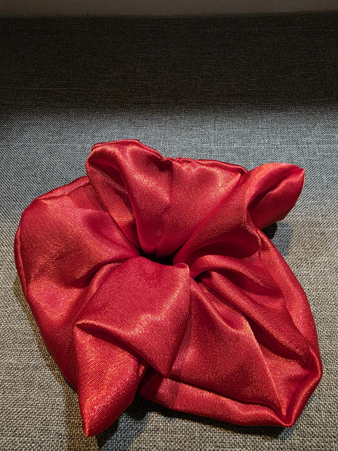 Red Satin Scrunchie (Large)