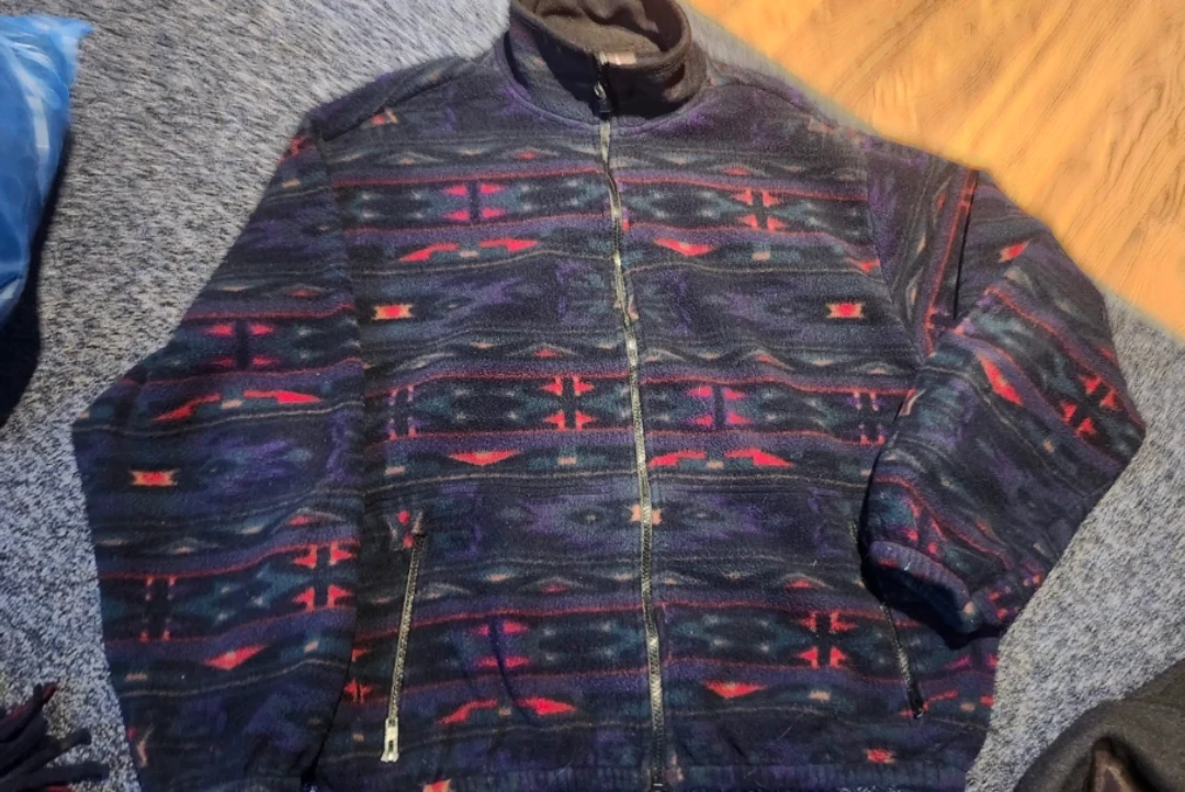 Vintage  Fleece Jacket & Scarf Set