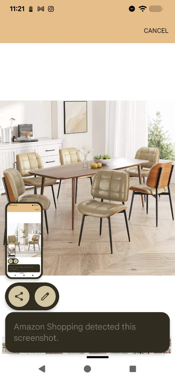 Dining Chairs Set of 4 – Mid-Century Modern (Khaki) - photo 5