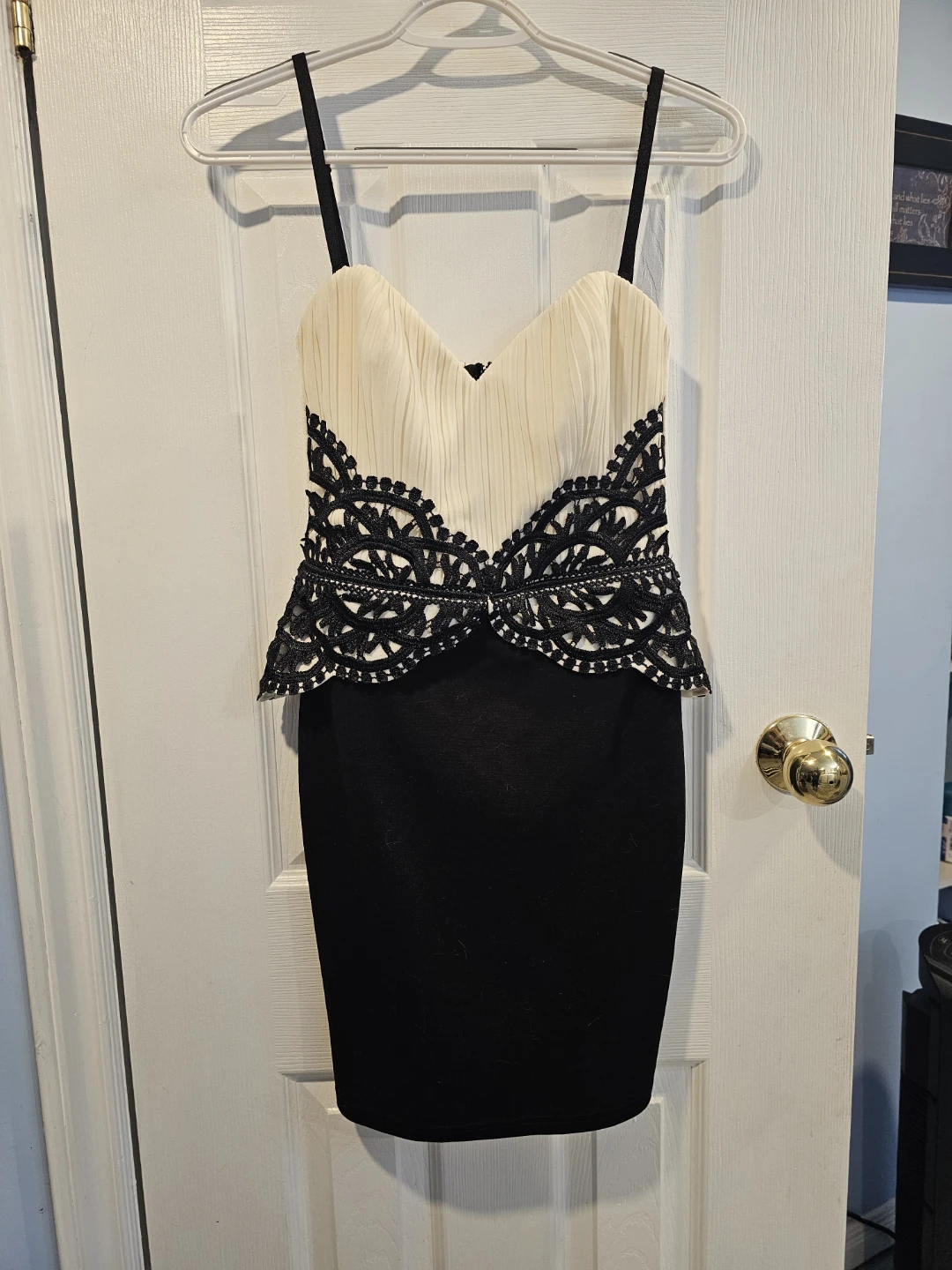 Lipsy London Black and Cream Dress - Strapless or with Straps