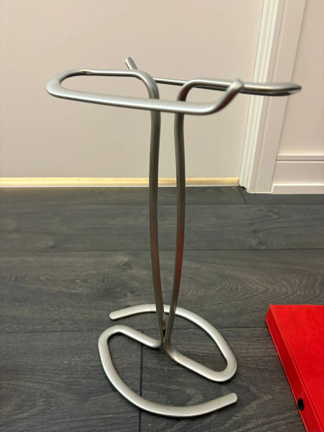 Brushed Metal Towel Holder Stand