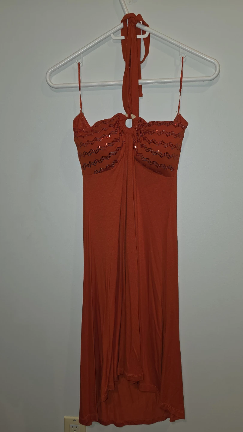 Yessica! Orange Halter Dress
