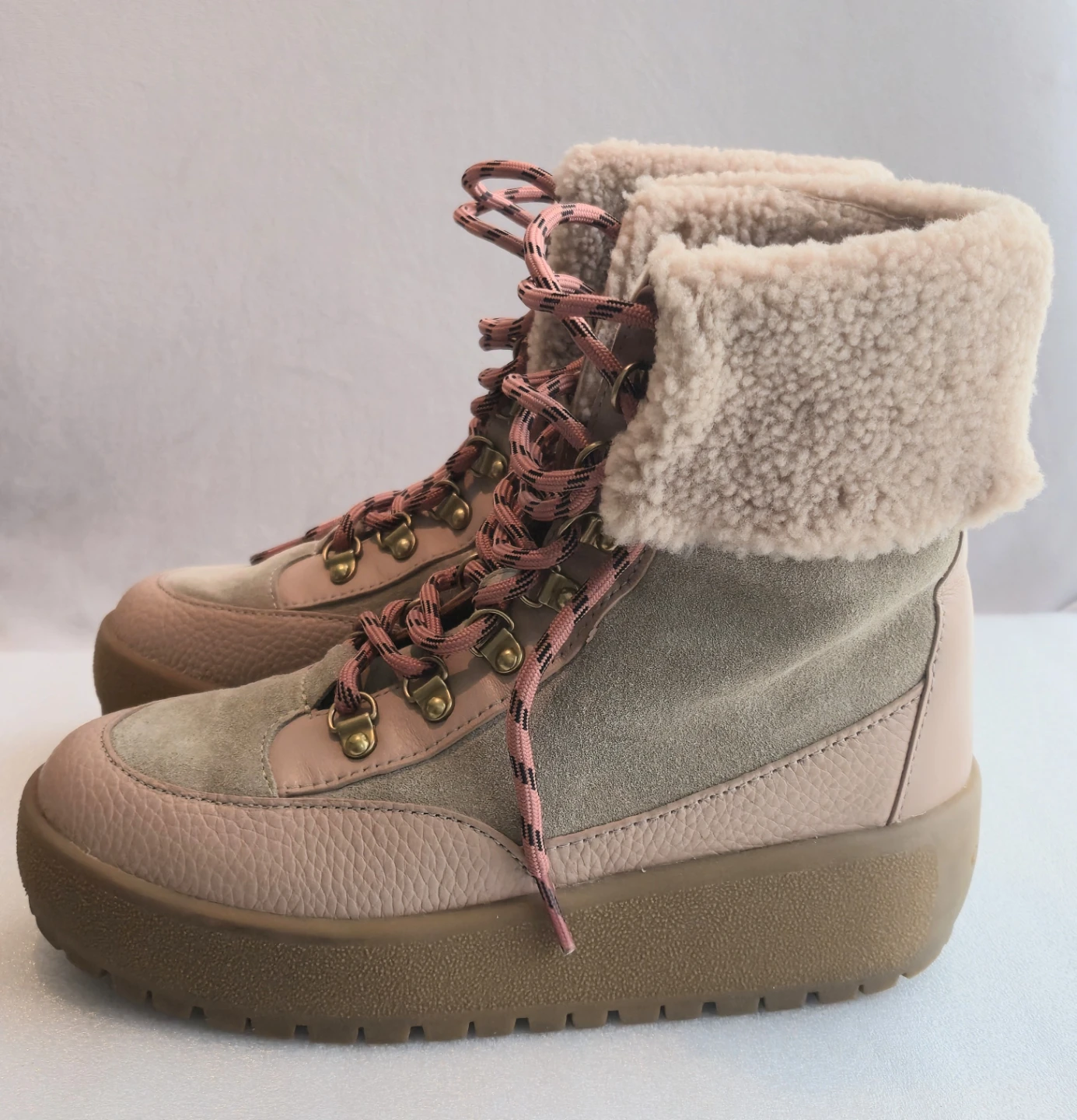 COACH Women's Tyler Shearling Platform Boots