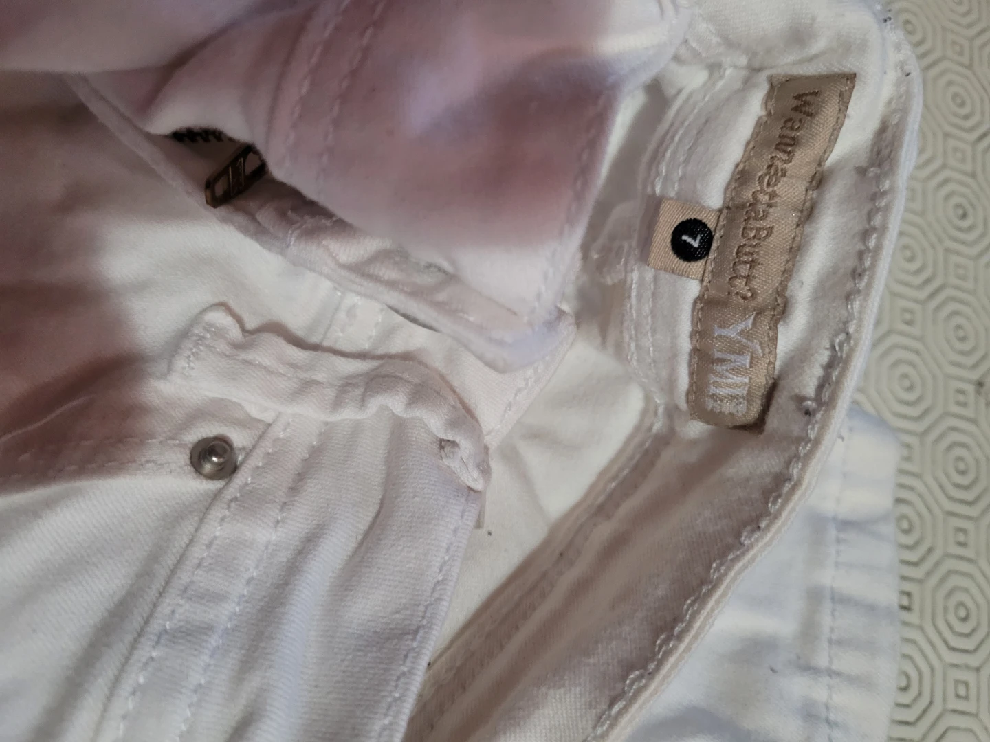 White YMI Cargo Pants Size 7 - photo 4