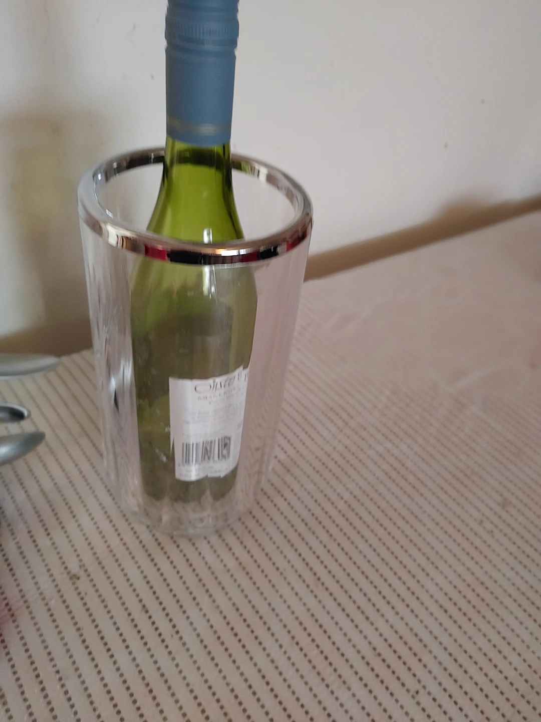 Clear acryllic wine Bucket with Silver Rim - photo 4
