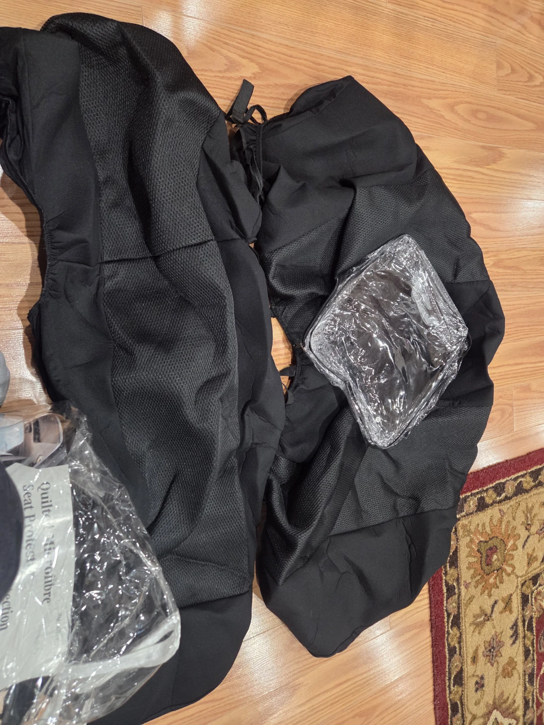 Black Quilted Bench Bottom Seat Protector - photo 4