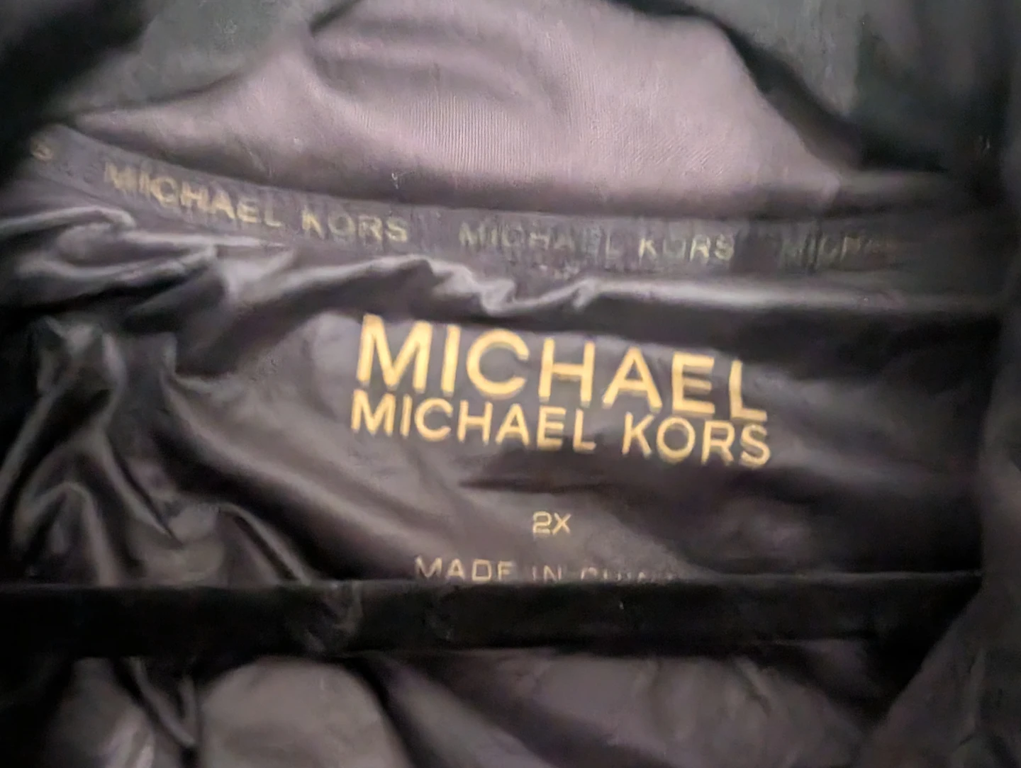 Michael Kors Black Quilted Jacket - Size 2X - photo 4