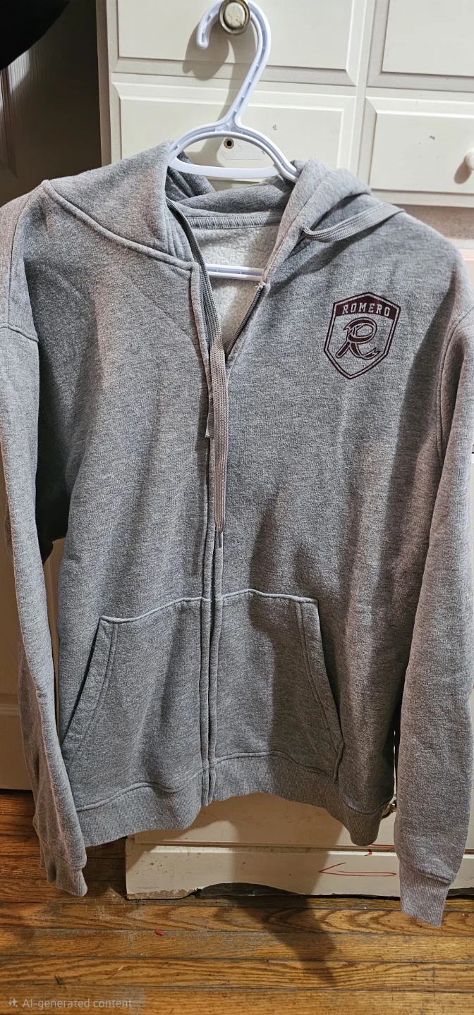 Romero Phys Ed Grey Zip-Up Hoodie - photo 2