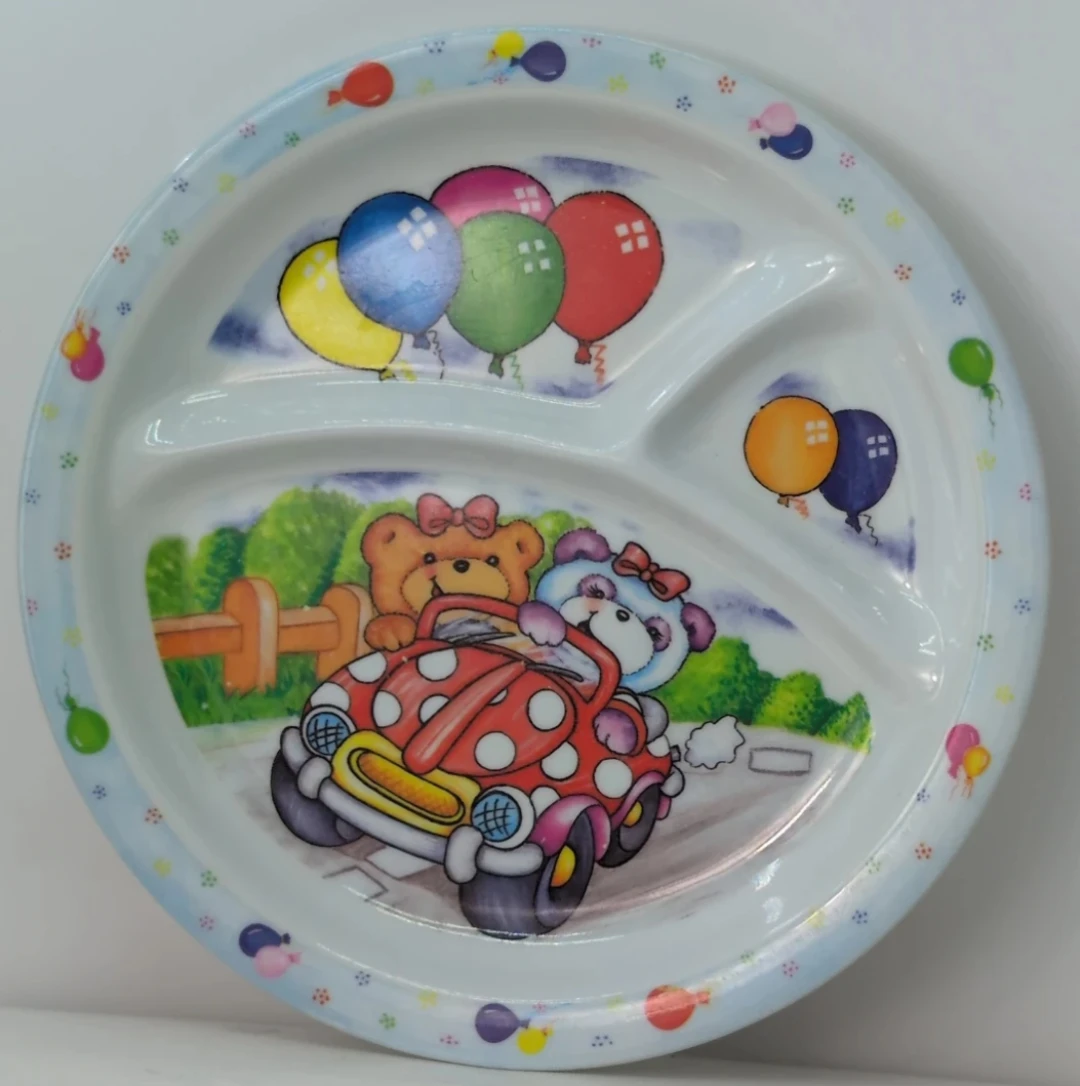 Children's Divided Plate with Teddy Bear Design - photo 3