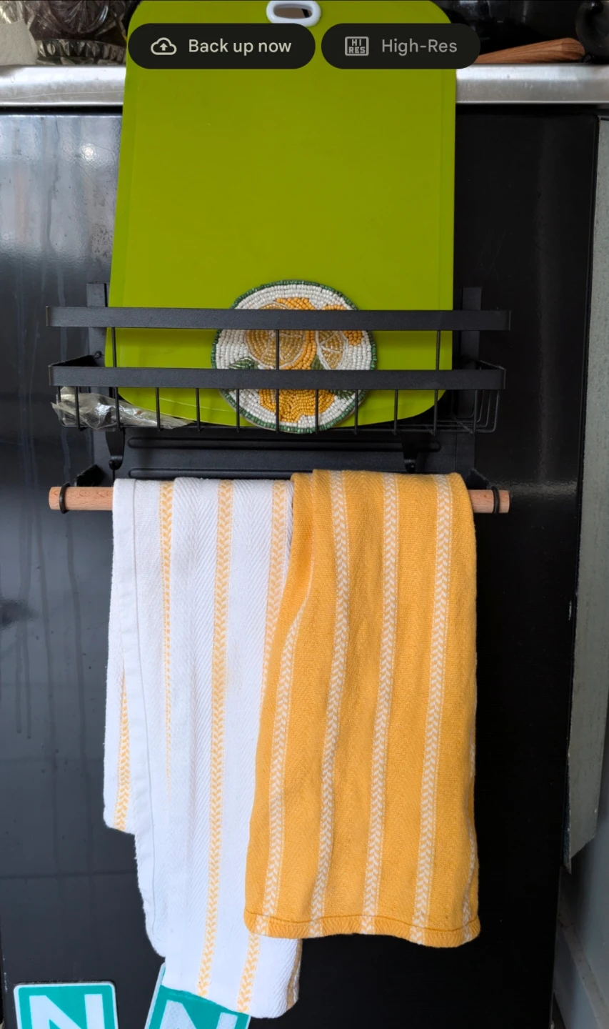 Black Magnetic Fridge Organizer with Paper Towel Holder - photo 2