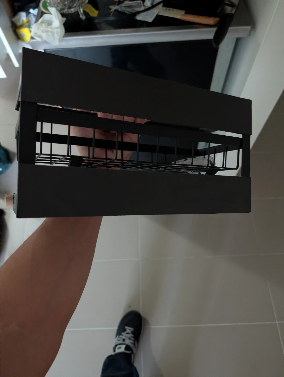Black Magnetic Fridge Organizer with Paper Towel Holder - photo 3