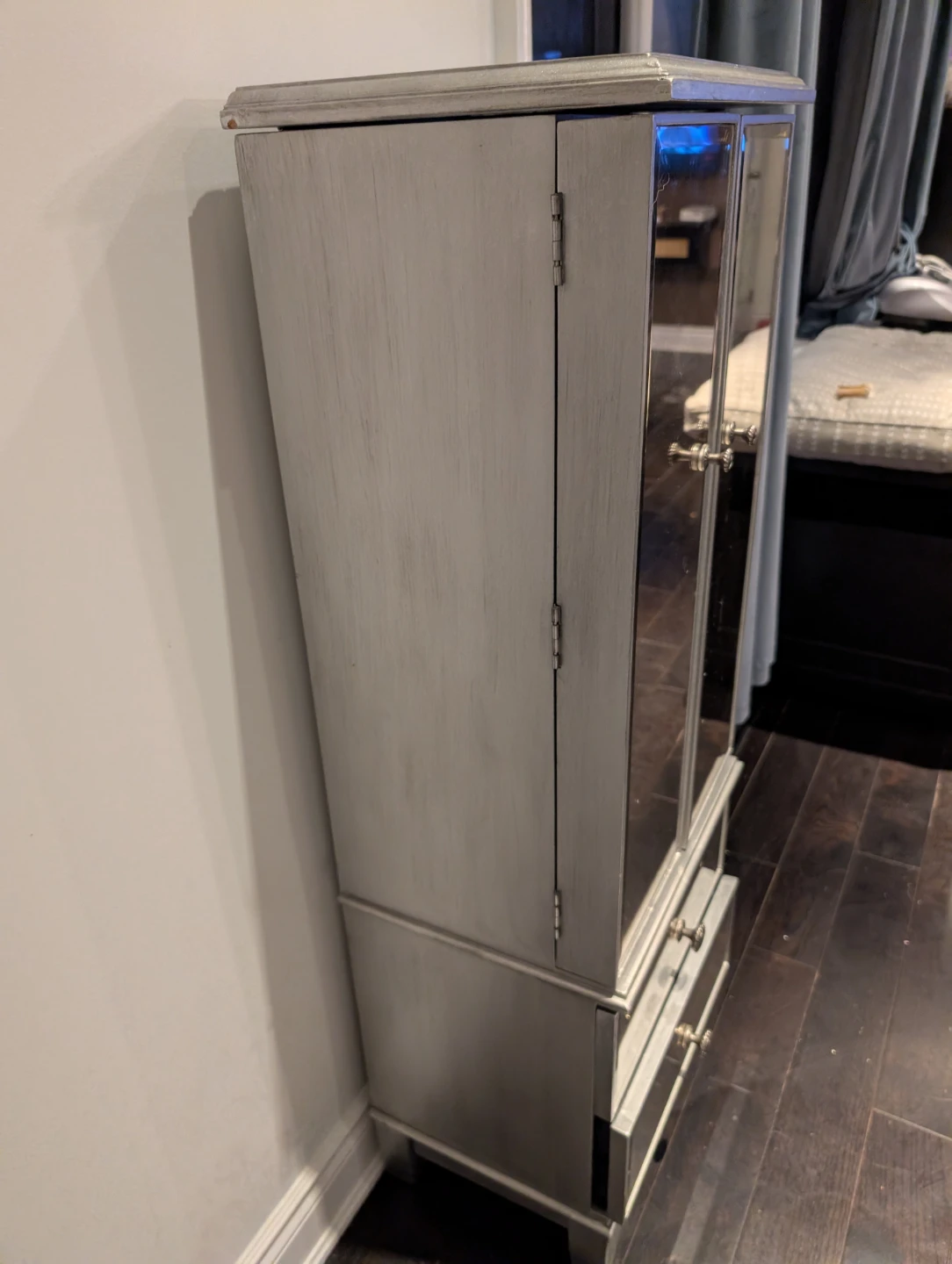 Mirrored Jewelry Armoire with Drawers - photo 2