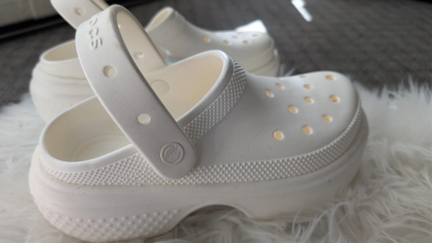 Crocs Stomp Clog Platform Shoes - Size M7/W9 - Off-White - photo 3