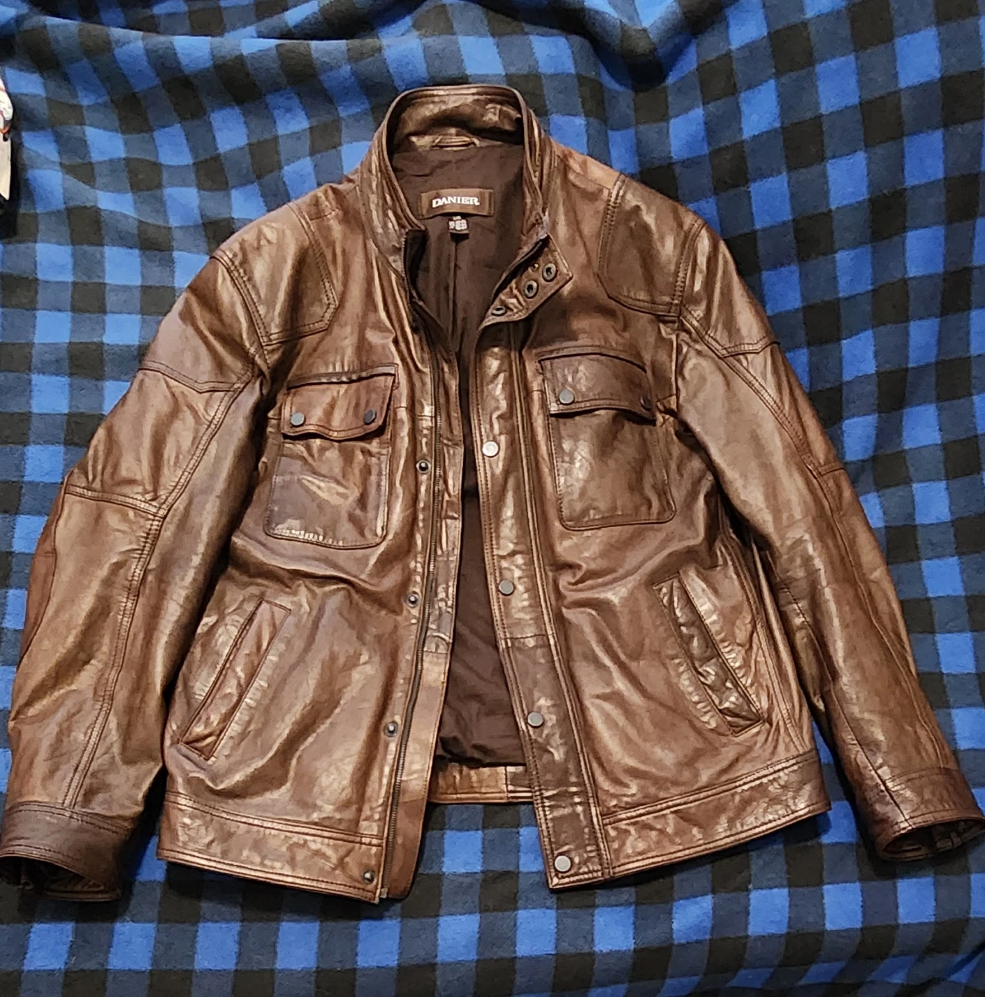 Danier Brown Genuine Leather Jacket L/G